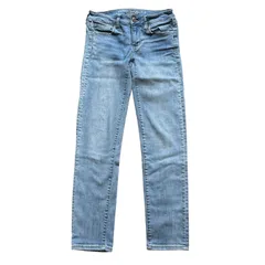 AMERICAN EAGLE SKINNY レディースXS サイズ0 SHORT ライトブルー スキニーデニム アメリカンイーグル