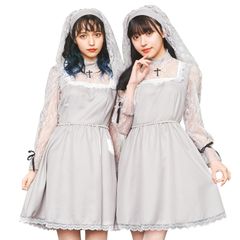 パールフィズシスター [クリアストーン] Moon Talk コスプレ ハロウィン パールフィズシスター シスター レディース グレー 衣装 仮装 コスチューム