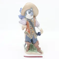 ITDOTCTPCVFG LLADRO リヤドロ 長靴をはいた猫 #8599 猫 ネコ ファンタジー グリム童話 陶器 陶磁器人形 オブジェ フィギュリン 置物 インテリア 飾り コレクション