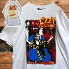 オジーオズボーン OZZY OSBOURNE T 白 バンド ミュージック ロック ツアー ライブ 古着 ビンテージ vintage パンク メタル アーティスト 歌手 Tシャツ 古着 ビンテージ VINTAGE  p20/