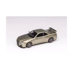 MOTORHELIX モーターヘリックス 1/64 日産 スカイライン GT-R (R34) V Spec II ミレニアムジェイド M63405