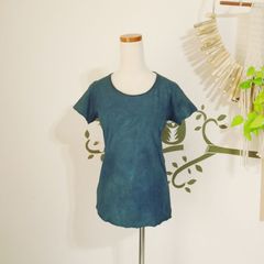 【お取り寄せ】asana ヘンプコットン スリムTee・草木染めマンゴーインディゴ