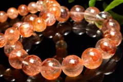 高発色◇マダガスカル産 ヘマタイトインクォーツ(ライモナイトインクォーツ)　12.5mm　ブレスレット 1個売り パワーストーン 天然石 _BG6024-125