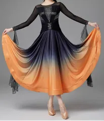 セール 社交ダンスドレス スタンダードドレス   競技 デモ用 オーダーメイド