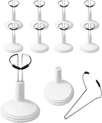 S.fields.inc ドールスタンド 10個セット アクションフィギュア ディスプレイスタンド( ホワイト,  15cm)