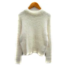 ローリーズファーム LOWRYS FARM シャギーニット カットソー 長袖 ハイネック 無地 L 白 ホワイト /SY34