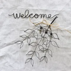 welcome壁飾り　ボタニカル