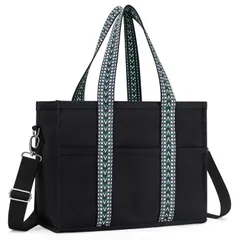 【人気商品】A4収納 撥水加工 ショルダーバッグ ハンドバッグ 仕切り収納 メンズ 自立 キャンバス ファスナー付き 多数ポケット 軽量 無地 大容量 通勤 2点セット お出かけ レディース トートバッグ 2way [Yukiyumi]