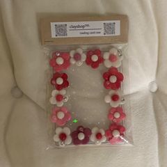 【在庫商品】フラワー縁取りトレカケース❤️　B8/トレカケース/クレイデコ/硬貨ケース/韓国/オタ活