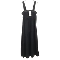 未使用 ZARA ザラ ノースリーブ ワンピース S ブラック レディース 古着