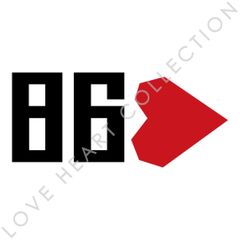 トヨタ 86　ハートステッカー　ブラック　1枚　LOVE HEART COLLECTION　TOYOTA ハチロク　|　ロゴ　|　デカール　|　切り文字　|　切文字　|　新品　|　送料無料　|　匿名配送