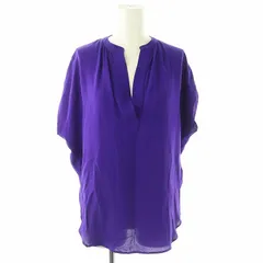 ダイアンフォンファステンバーグ DIANE von FURSTENBERG シルクシアーブラウス フレンチスリーブ プルオーバー 0 パープル /DF ■OSのサムネイル
