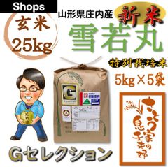 新米　山形県庄内産　雪若丸　玄米25kg　Ｇセレクション　特別栽培米　令和４年