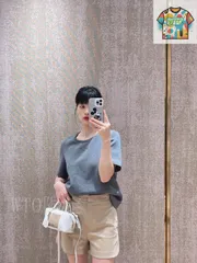 【今日WTO】MaxMara 25Fw アルファベット刺繍 丸ネック半袖 T シャツ-ZL47