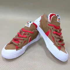 NIKE BLAZER Low/SACAI スニーカー【23.5】ブラウン