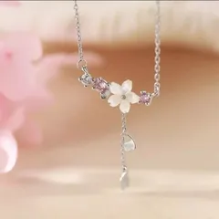 X360 ネックレス レディース 韓国 シルバー フラワー 小ぶり プレゼント