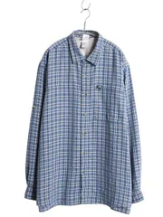 【お得なクーポン配布中!】 ノースフェイス チェック 長袖 シャツ メンズ XL 古着 長袖シャツ ポケット付き ワンポイント マルチカラー MODAL 大きいサイズ カジュアル