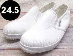 【ジーデージャパン】GD-02 作業靴 スニーカー ホワイト 24.5㎝ 240415W009