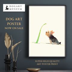 【福 寿（2025年） - ヨークシャーテリア犬 No.1】ジークレー版画＊名入れOK！ 巳年・蛇・謹賀新年・賀正・新春・迎春・子犬・ペットロス・うちの子・記念日・アートポスター・犬の絵・犬のイラスト・ギフト・プレゼント