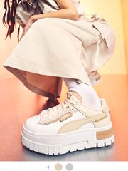 PUMA プーマ スニーカー レディース 白 厚底 おしゃれ かわいい WOMENS PUMA MAYZE CRASHED SELFLOVE ウィメンズ メイズ クラッシュド セルフラブ 厚底ソール PJ393069
