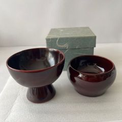 鈴木誠一郎 会津塗 漆器 紅布着 合鹿椀 2個セット - メルカリ