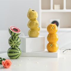 花瓶 花びん セラミック おしゃれ レモン スイカ オレンジ シンプル インテリア雑貨 花器 生け花 装飾 玄関 リビング ダイニング ギフト