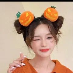 ハロウィン　かぼちゃ　カチューシャ　イベント　仮装　コスプレ小物