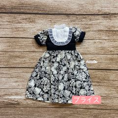 JANAYA ハンドメイド　ブライスblythe服　黒色森ガールワンピース