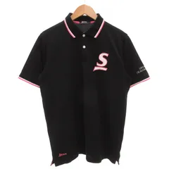 スリクソン SRIXON ポロシャツ 半袖 ゴルフウエア ロゴ 刺繍 LL 黒 ブラック /GV