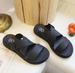 スリッパ サンダル レディース　美脚 ベルトデザイン スポーツサンダル  サマーサンダル  厚底サンダル 黒 立ち仕事  歩きやすい 快適