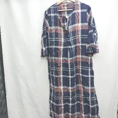 ◇ ⊂ JOURNAL STANDARD ジャーナルスタンダード チェック柄 長袖 ロング丈 ワンピース サイズF ブルー系 レディース E  【1505220010826】