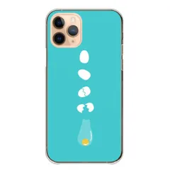 iPhone12 mini  ケース カバー アイフォン12 ミニ スマホケース ハードケース 卵 たまご 目玉焼き かわいい イエロー 黄色 水色 ライトブルー スウェーデン 北欧 カラー02