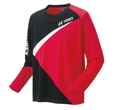 【新品・展示品特価！】YONEX バドミントン　ユニロングスリーブシャツ　サンセットレッド　M