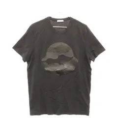 MONCLER (モンクレール) 18SS ロゴレザーパッチ 半袖Tシャツ ブラック 