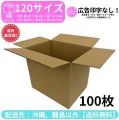 段ボール ダンボール 箱 120サイズ 100枚セット 新品 国産 梱包材 梱包資材