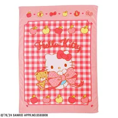 【ネ】新入荷　丸眞 子供用 タオルケット サンリオ ハローキティ ビッグリボンキティ お昼寝ケット　可愛い 女の子 タオルケット タオル 寝具 夏 タオル タオル地 掛け布団 お昼寝ケット 幼稚園 保育園 お昼寝 2125025600のサムネイル