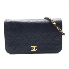 美品 CHANEL シャネル ココマーク プッシュロック マトラッセ ラムスキン チェーン ショルダー バッグ ネイビー かばん 鞄 カバン k6299