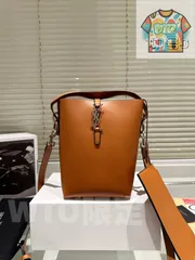 【今日特価】YSL Black - Gold Bucket Bag / YSL ブラックゴールド バケットバッグ（16×23cm）-WTO輸入4