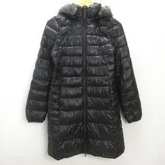 U■ユニクロ/UNIQLO プレミアムウルトラライトダウンフーデットコート/217-065030【M】茶/LADIES/L23【中古】■