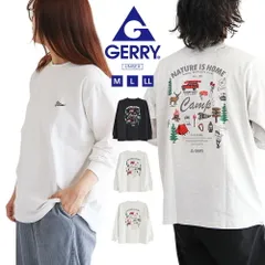 【新品】 GERRY tシャツ メンズ 長袖 ロンt レディース ブランド ロングtシャツ 長袖tシャツ 男女兼用 ユニセックス 綿100% 16/天竺 胸刺 ロゴ バックプリント おしゃれ クルーネック ge26aw24