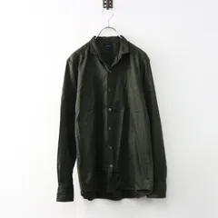 メンズ ジョセフオム JOSEPH HOMME 染色加工 コットンスモールカラー 長袖シャツ 46 カーキグリーン/ブラウス【2400014464573】のサムネイル