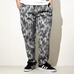 新品 CORISCO コリスコ ワイドパンツ シェフパンツ メンズ 男女兼用 ユニセックス ワークパンツ イージーパンツ ツイルパンツ ゆったり ゆるめ グレー チャコール ブラック ムラ柄 タイダイ プリント  M L LL 101901