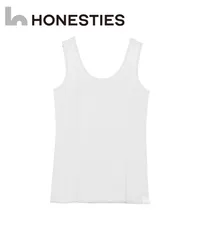 新品 未使用 HONESTIES オネスティーズ 裏表前後なし レディース やわふわコットン さらつやシルキー タンクトップ 517871【メール便】 やわふわコットンホワイト