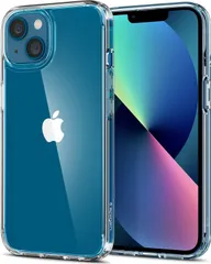 Spigen 【創業18年の技術力】iPhone13 用 ケース 全透明 TPU  2重構造 米軍MIL規格取得 耐衝撃 すり傷防止 ワイヤレス充電対応 ウルトラ・ハイブリッド ACS03522 (クリスタル・クリア) AL364