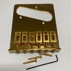 ミリサイズ テレキャスター用ブリッジ 金 ゴールド