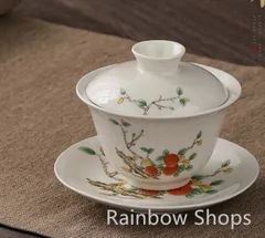 中国茶器 銀竜三才蓋碗 茶器 茶道具 茶杯 煎茶具 新品未使用 Amazon.co.jp: 手绘蓋碗手蓋碗茶杯蓋碗中国茶器セット,茶碗,大