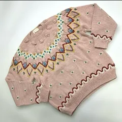 ピンクハウス　モヘヤニットカーディガン　ノルディック　ウール　シャギー　金子功 ピンクハウス モヘヤニットカーディガン ノルディック ウール