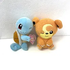 【中古品】ポケットモンスターゼニガメほぺぴたぬいぐるみ＆ポケットモンスターくつろぎタイムでっかいぬいぐるみヒメグマ　　No.409
