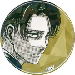 【中古】バッジ・ピンズ [単品] リヴァイ・アッカーマン 巨人大戦 ホログラム缶バッジ 「進撃の巨人」