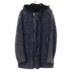 QUAI DE VALMY ケドバルミー ラムムートンシャーリング ダッフルコート ネイビー 44のサムネイル